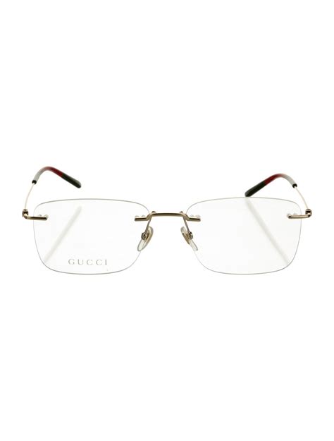 mens white gucci eyeglasses|Gucci rimless glasses for men.